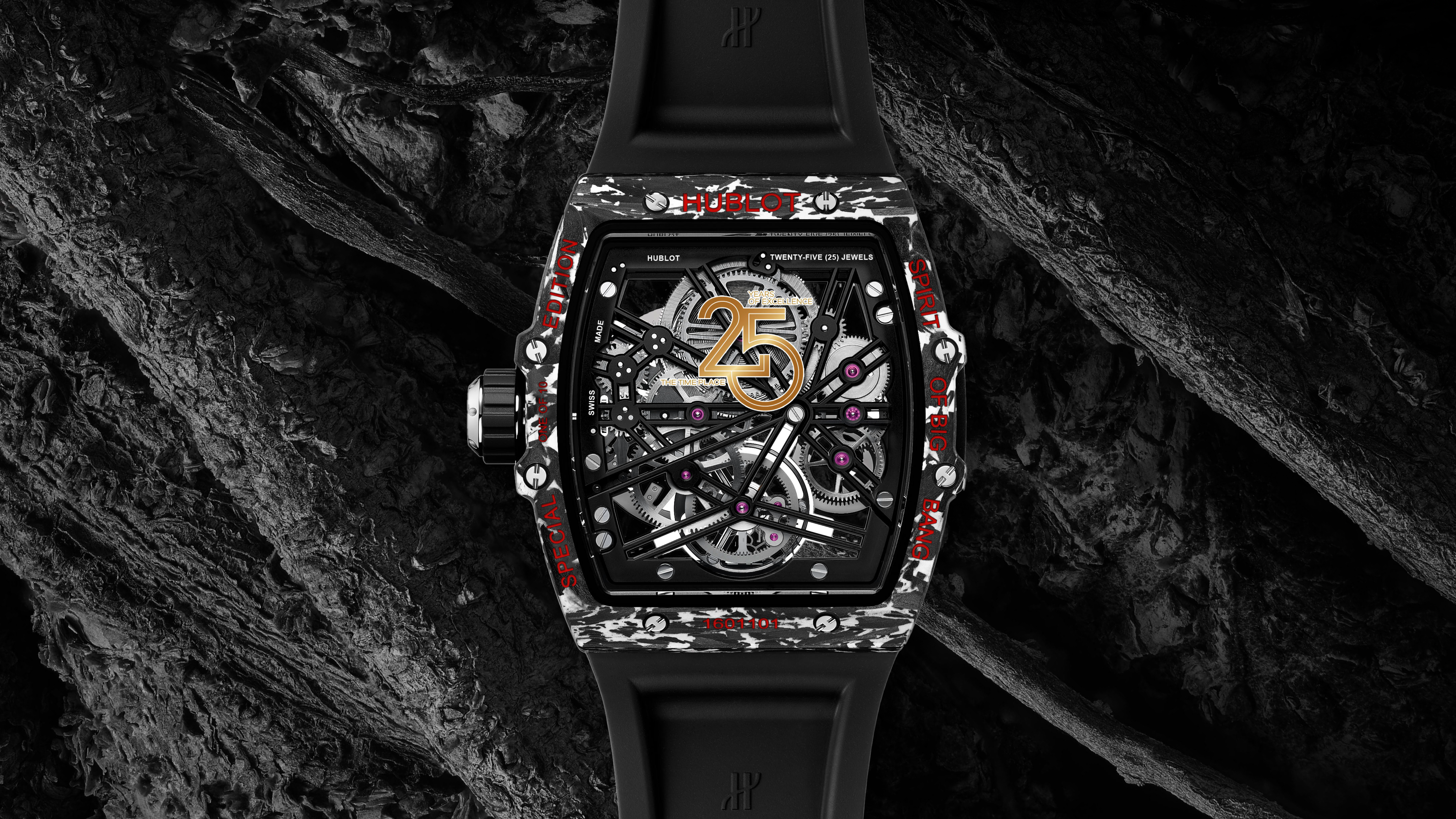 HUBLOT SPIRIT OF BIG BANG TOURBILLON 5-DAY POWER RESERVE THE TIME PLACE 25TH ANNIVERSARY