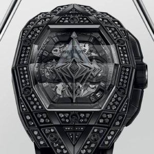 Hublot Spirit of Big Bang Sang Bleu All Black Pavé, Redefine Bold Elegance