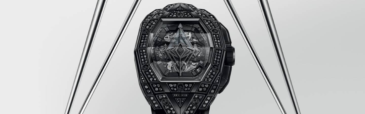 Hublot Spirit of Big Bang Sang Bleu All Black Pavé, Redefine Bold Elegance