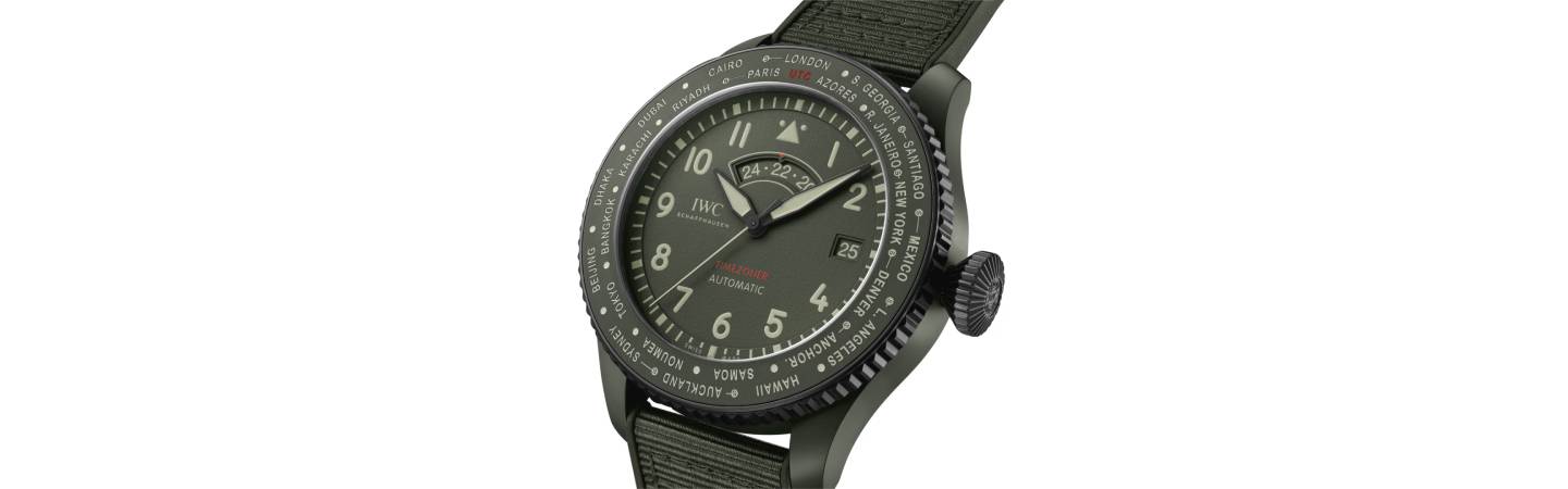 IWC Pilot’s Watch Timezoner TOP GUN Woodland, Crafted for Elite Aviators